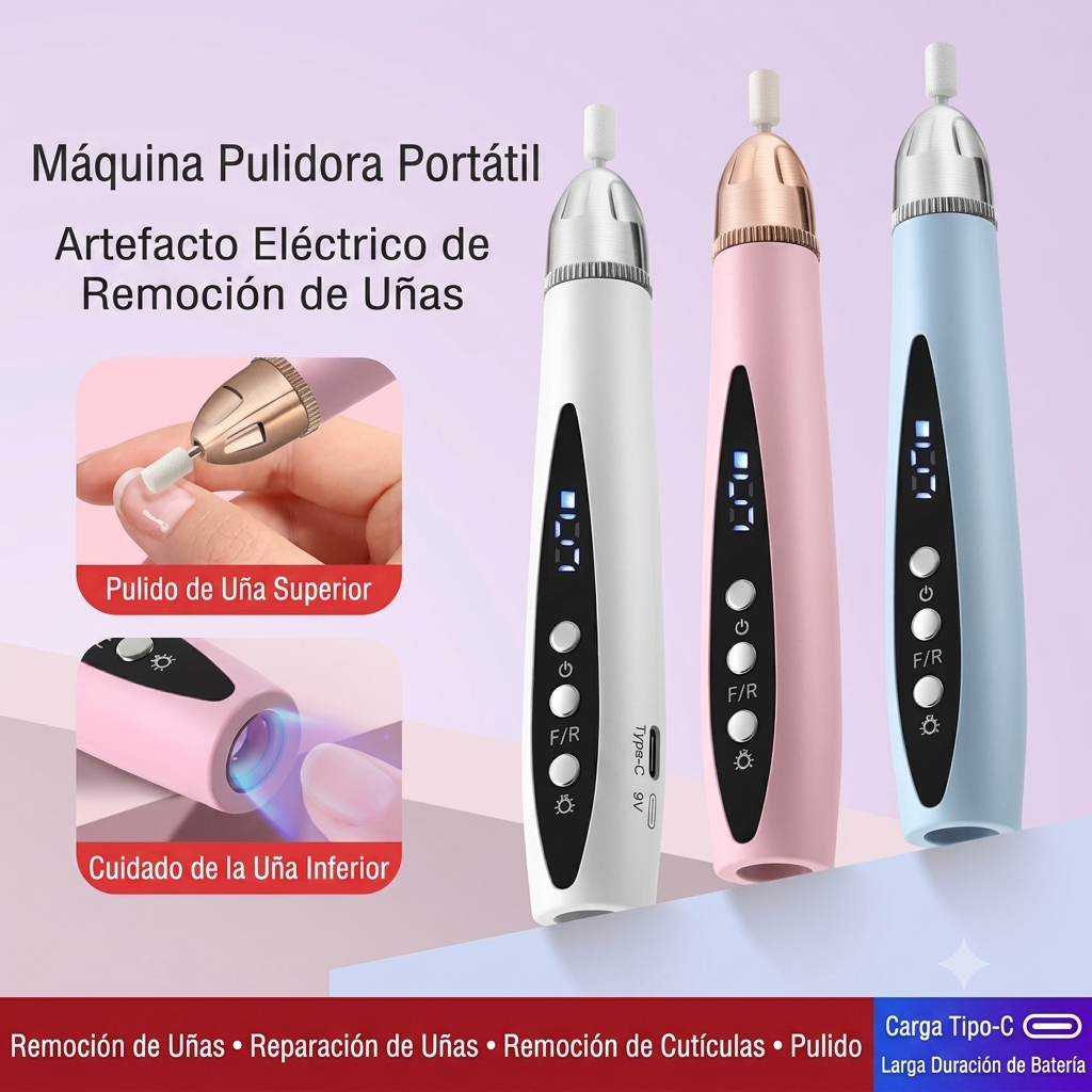 Dremel de Uñas Inalámbrico Luz LED