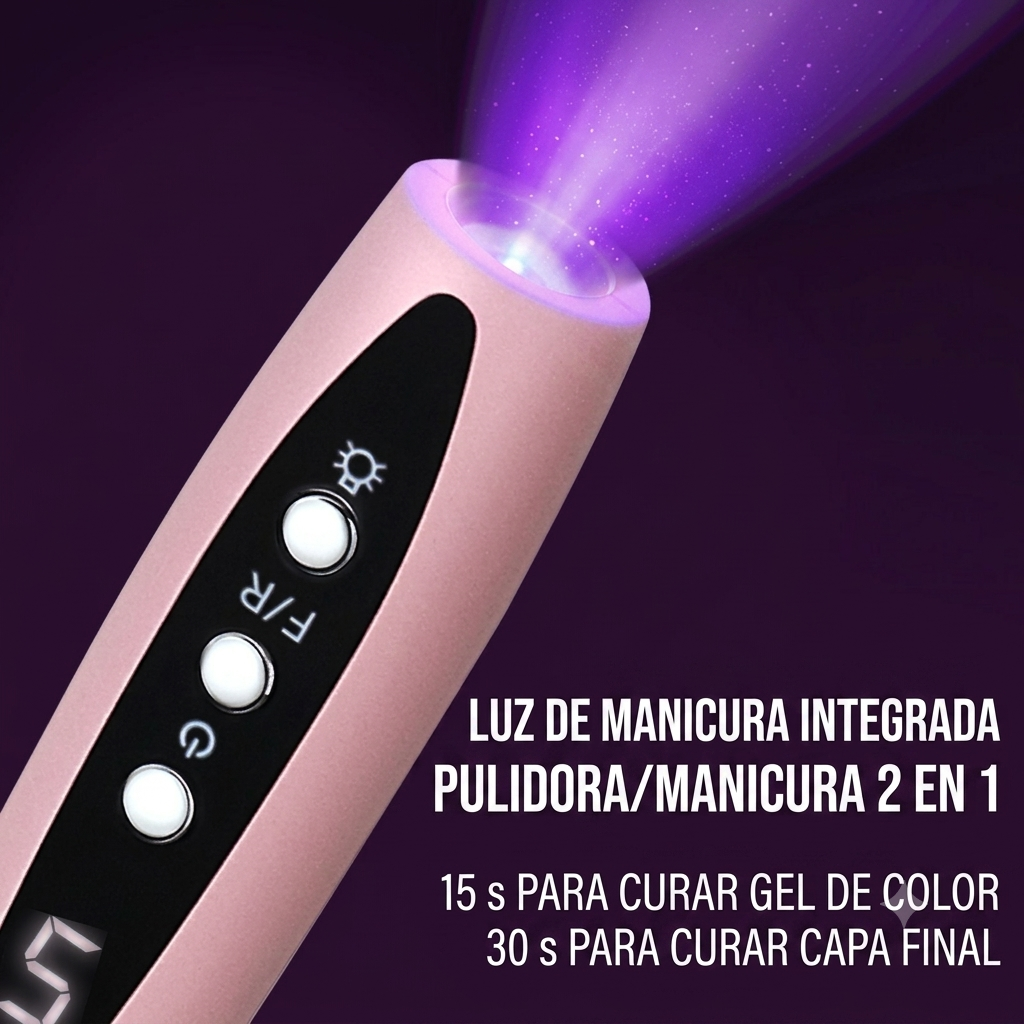 Dremel de Uñas Inalámbrico Luz LED