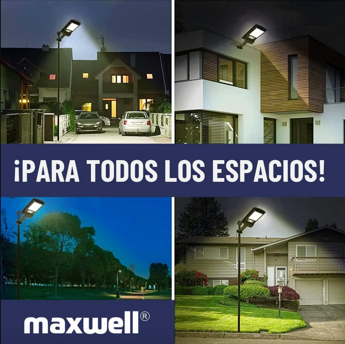 Foco Solar Led Exterior Sensor Movimiento