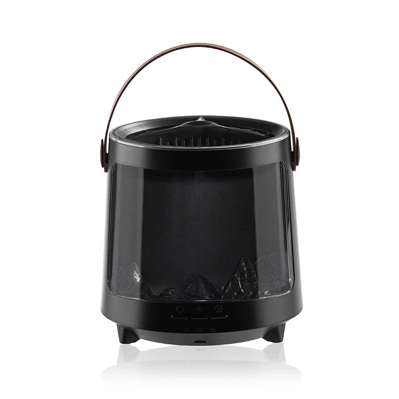 Realistic Flame Aroma Diffuser Colorful Aurora Humidifier Home Fragrance Machine Ultrasonic Essential Oil Sprayer for Gifts