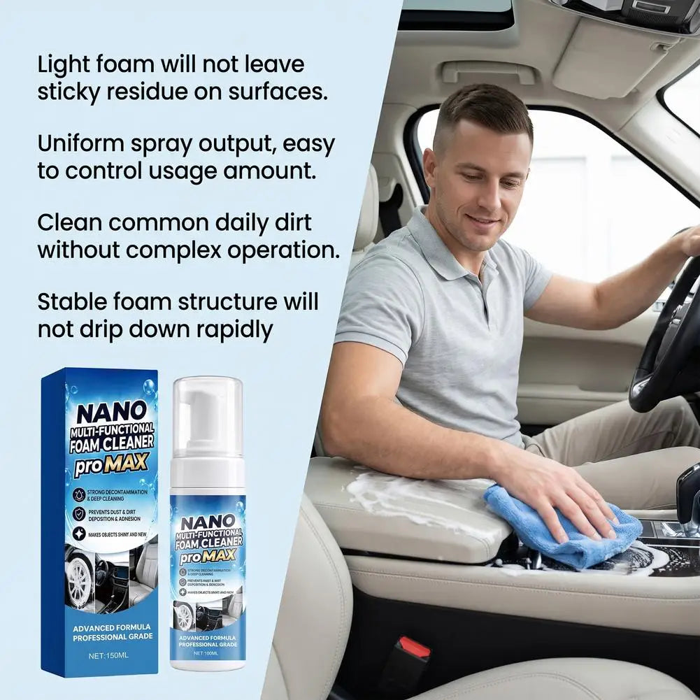 Foam Cleaner Cleaning Stubborn Stains Eliminate Odors Efficient Formula Maintain Softness Fabric Cleaner for sofa car seats