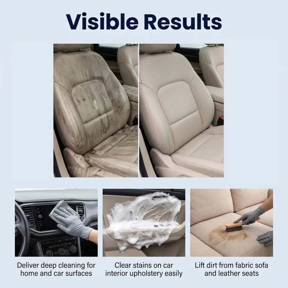 Foam Cleaner Cleaning Stubborn Stains Eliminate Odors Efficient Formula Maintain Softness Fabric Cleaner for sofa car seats