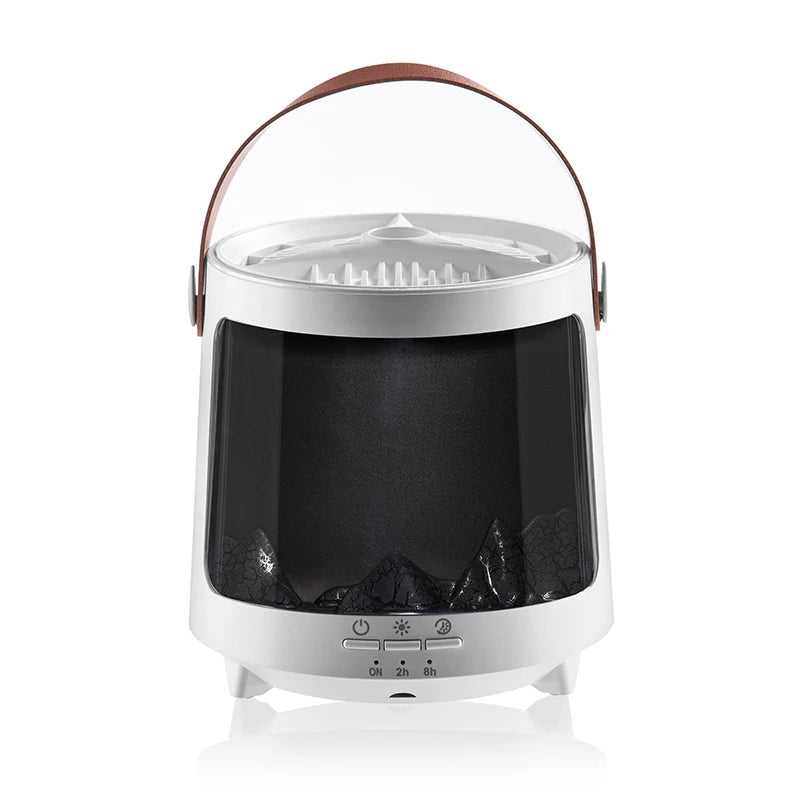 Realistic Flame Aroma Diffuser Colorful Aurora Humidifier Home Fragrance Machine Ultrasonic Essential Oil Sprayer for Gifts