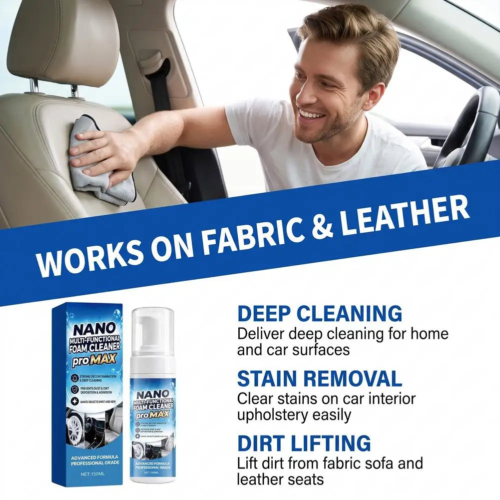 Foam Cleaner Cleaning Stubborn Stains Eliminate Odors Efficient Formula Maintain Softness Fabric Cleaner for sofa car seats